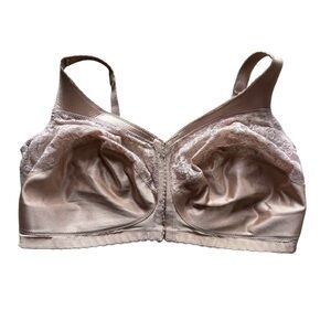 Glamorise Bra Classic Magiclift Wirefree Front Close Size 44G 1200 Beige Nude